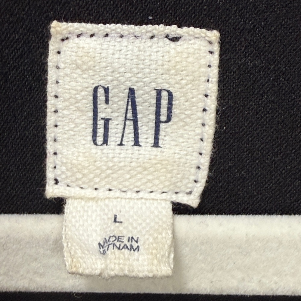 GAP Black V-Neck Jumper Sleeveless Dress classic work wear preppy academic SZ L - Picture 2 of 7